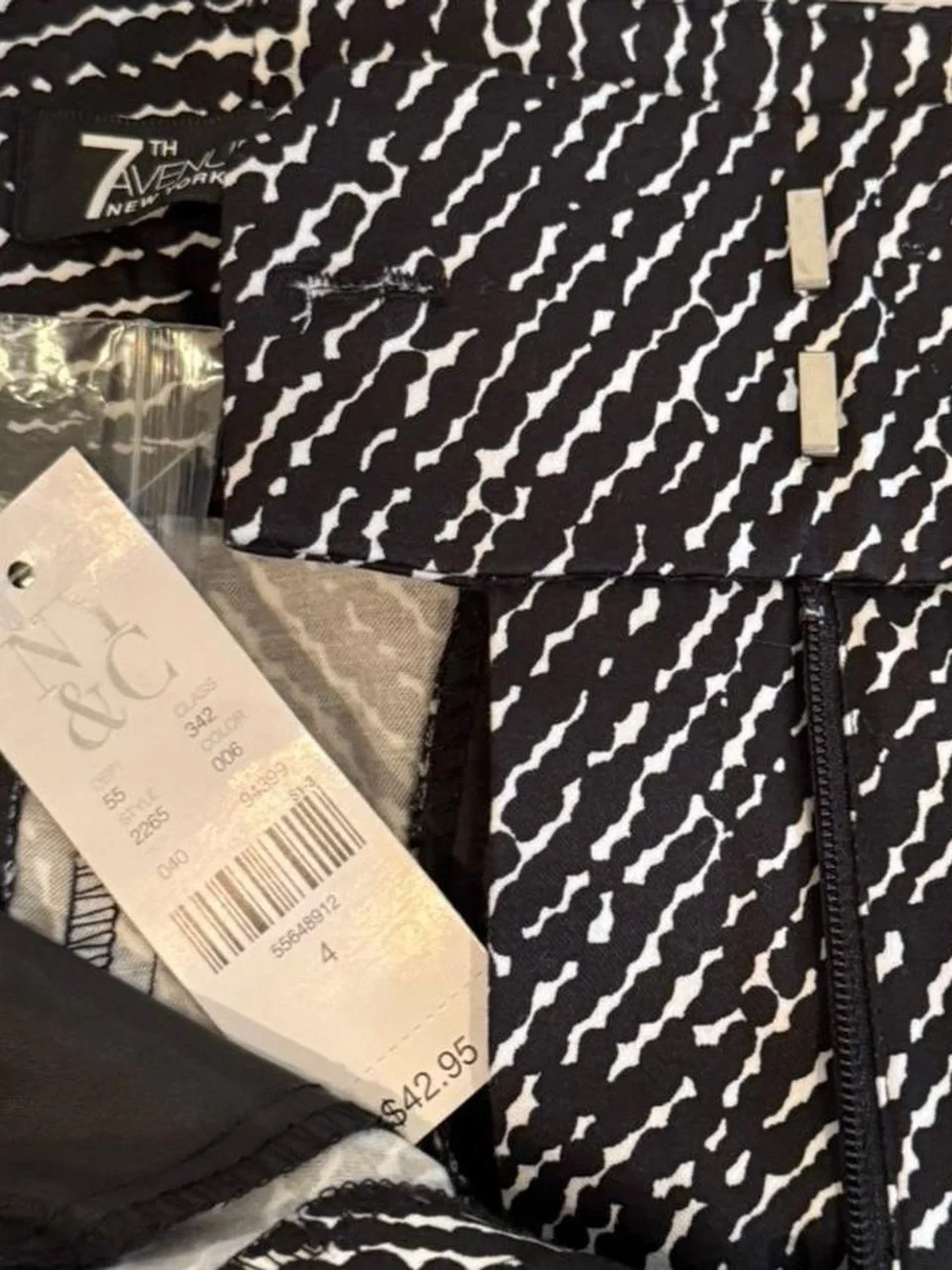 New York & Company Black and White High Waist Women's Shorts